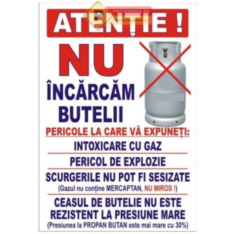 Indicatoare pentru butelii